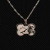Pendentif-Papillon-Os en acier
