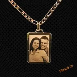 Pendentif Plaqué Or Rectangle