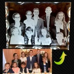 Cadre Photo 2D en Verre Alvéolé – 20 cm