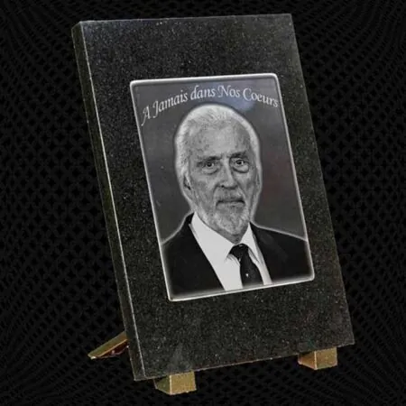 Grande plaque funéraire acier