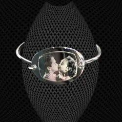 Bracelet Petit Jonc médaillon ovale