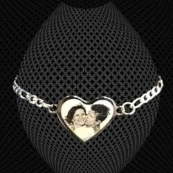 Bracelet Coeur à graver sur chaînette