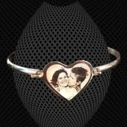 Bracelet Grand Jonc Coeur à graver