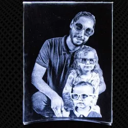 Plaque Photo 2D en Verre – 20 cm
