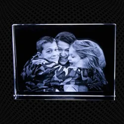 Cadre Photo 2D en Verre – Prisme Trapèze 18cm