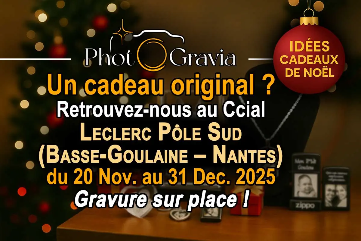 PhotoGravia au Village de Noël – Leclerc Pôle Sud (Basse-Goulaine – Nantes)