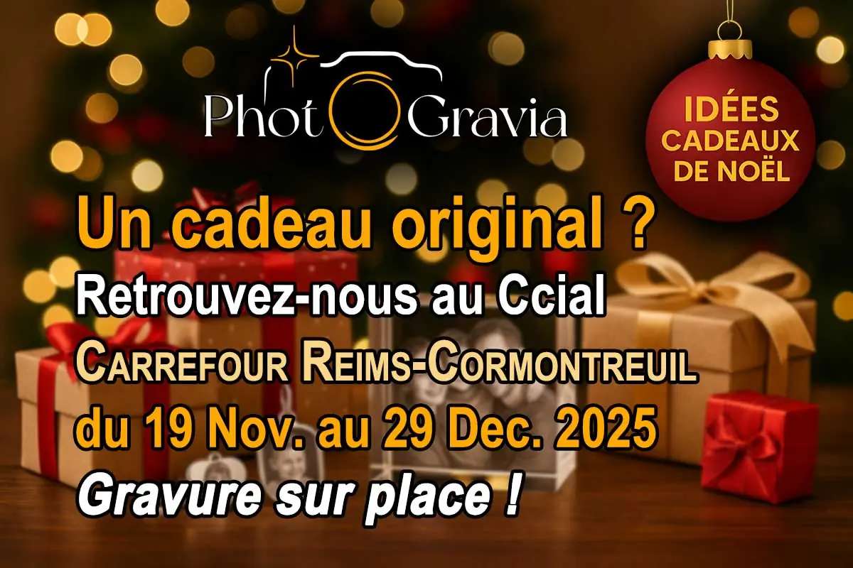 PhotoGravia au Village de Noël 2025– Carrefour Reims-Cormontreuil