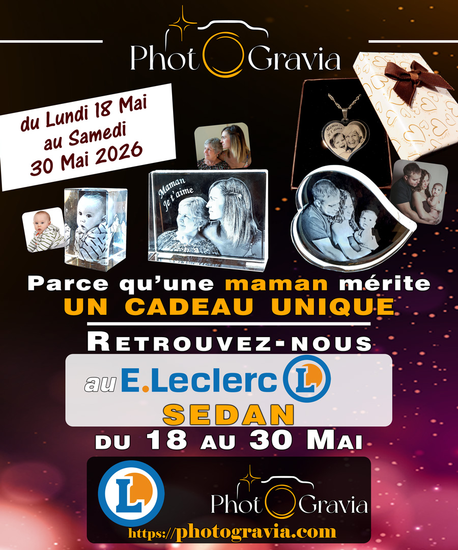 Un cadeau unique pour maman – Gravure photo sur place à Sedan